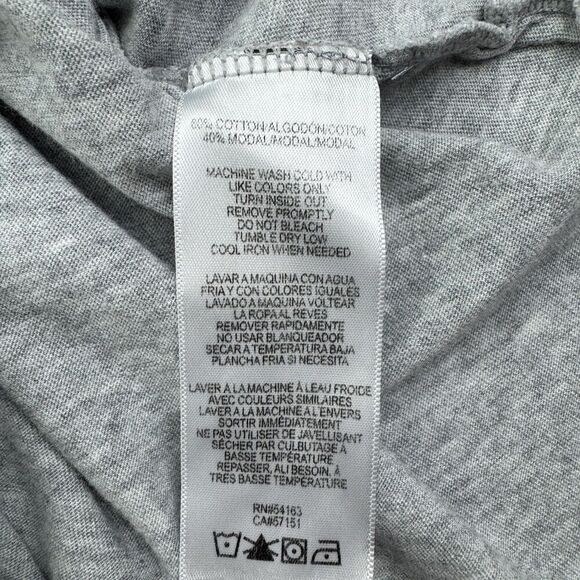 Calvin Klein Gray Short Sleeve Women's T-Shirt Size Medium Tropical Logo - Picture 6 of 8